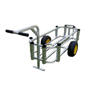 Beach fishing cart wagon pneumatic tire beach cart  aluminum Surf Fishing balloon wheel Beach trolley Cart