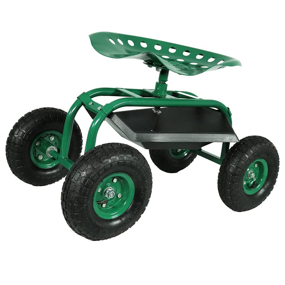 Used garden tc4501 carts big pneumatic tyre wholesale sale four wheel rolling garden cart with rod holder