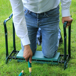 GARDEN KNEELER PORTABLE FOLDABLE PAD FOAM PADDED GARDENING KNEE PAD STOOL SEAT