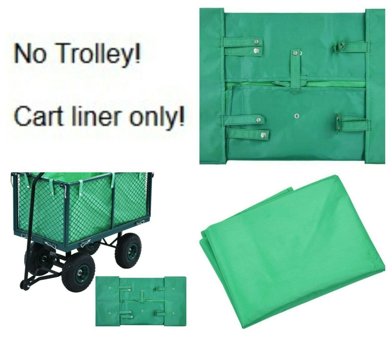 Garden Cart Liner Hand Trolley Outdoor Landscaping Lawn Trailer Utility Wagon