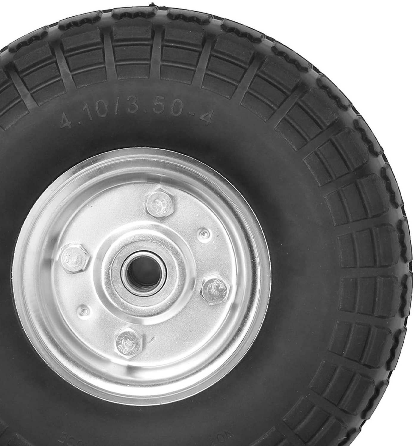 10 Inch Solid Rubber Wheels Tires for Wheelbarrow/Garden Wagon/Hand Cart/Trolley/Snowblower/Lawn Mower/Generator