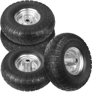 10 Inch Solid Rubber Wheels Tires for Wheelbarrow/Garden Wagon/Hand Cart/Trolley/Snowblower/Lawn Mower/Generator