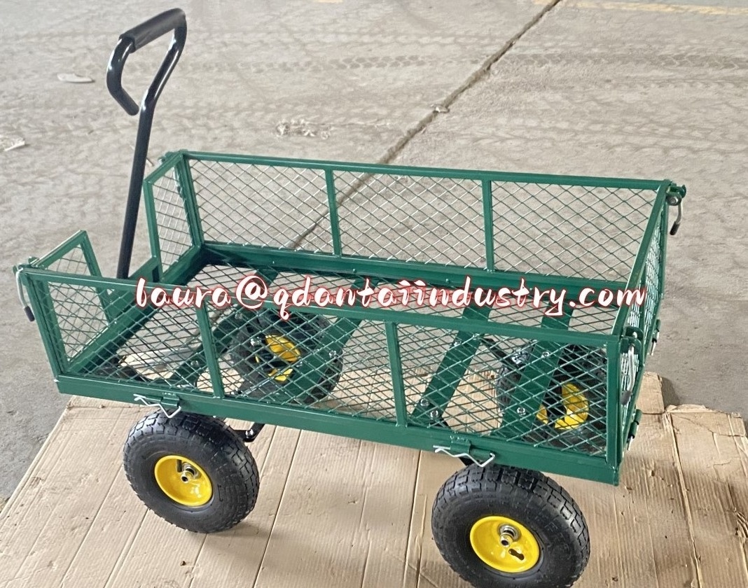 Factory Price Heavy Duty Steel Tool Cart Used for Garden with Four 10*3.50-4 Pneumatic Wheels Tc1840