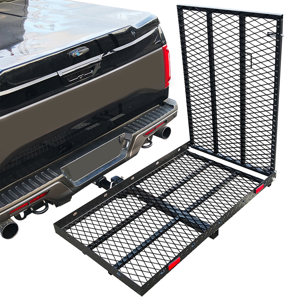 500 lbs Hitch Mounted Cargo Carrier with Ramp 50