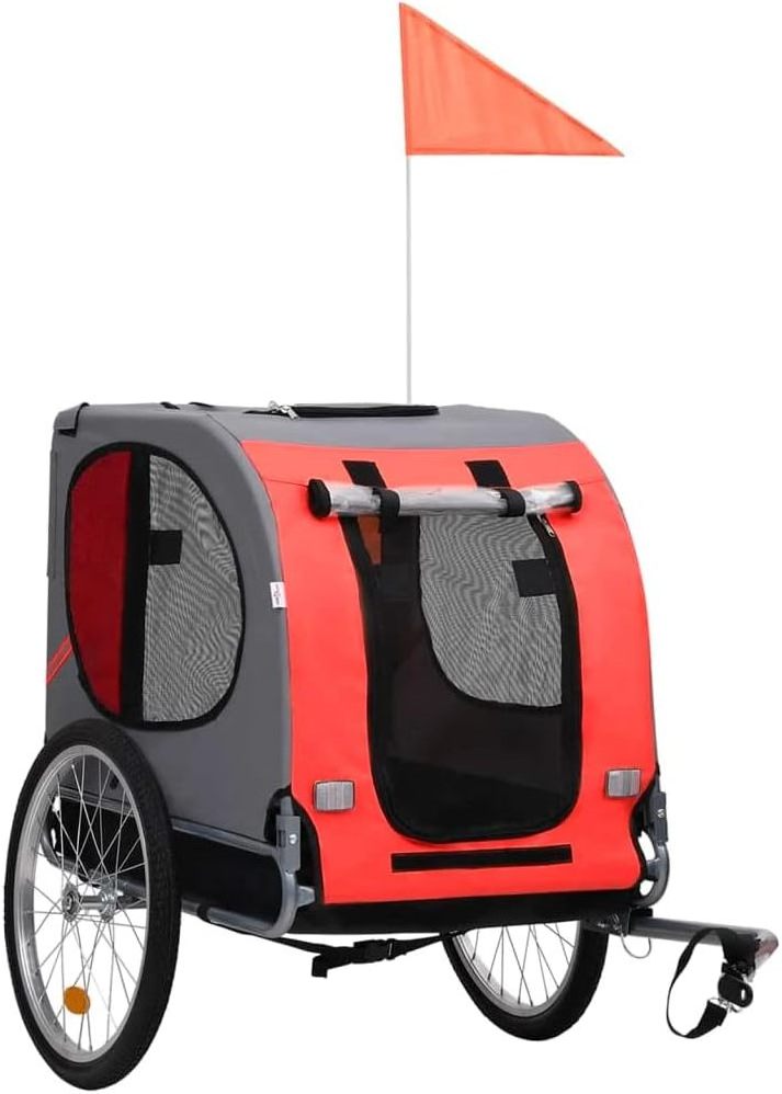 Dog Bike Trailer Pet Cart Bicycle Wagon Cargo Carrier Attachment for Travel