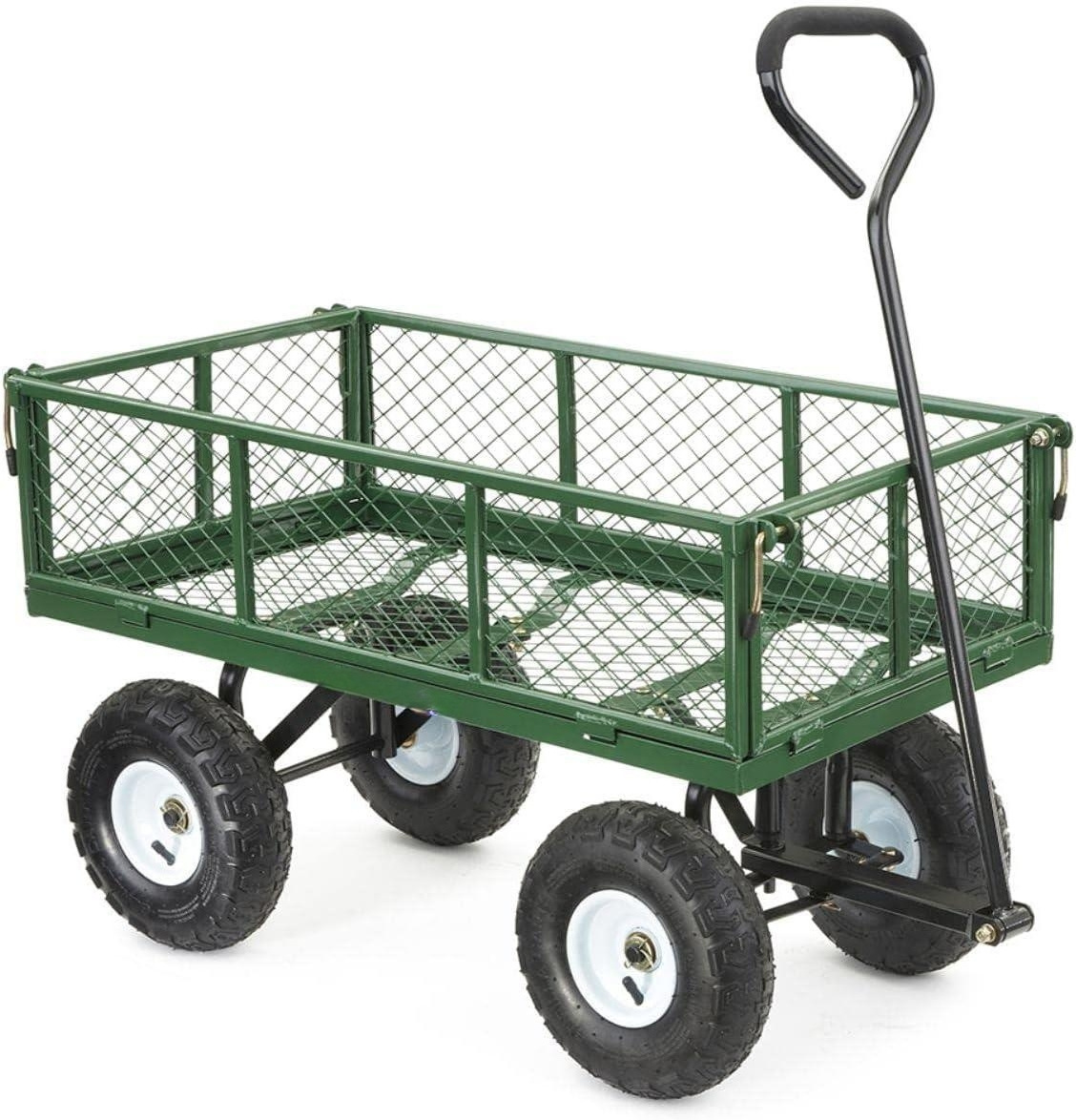 Factory Price Heavy Duty Steel Tool Cart Used for Garden with Four 10*3.50-4 Pneumatic Wheels Tc1840