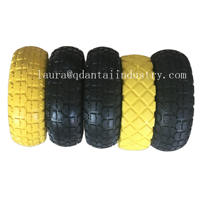 Factory directly Solid rubber wheel tire 4.10/3.50-4 polyurethane foam filled tyre 3.50-4 pu foam wheel