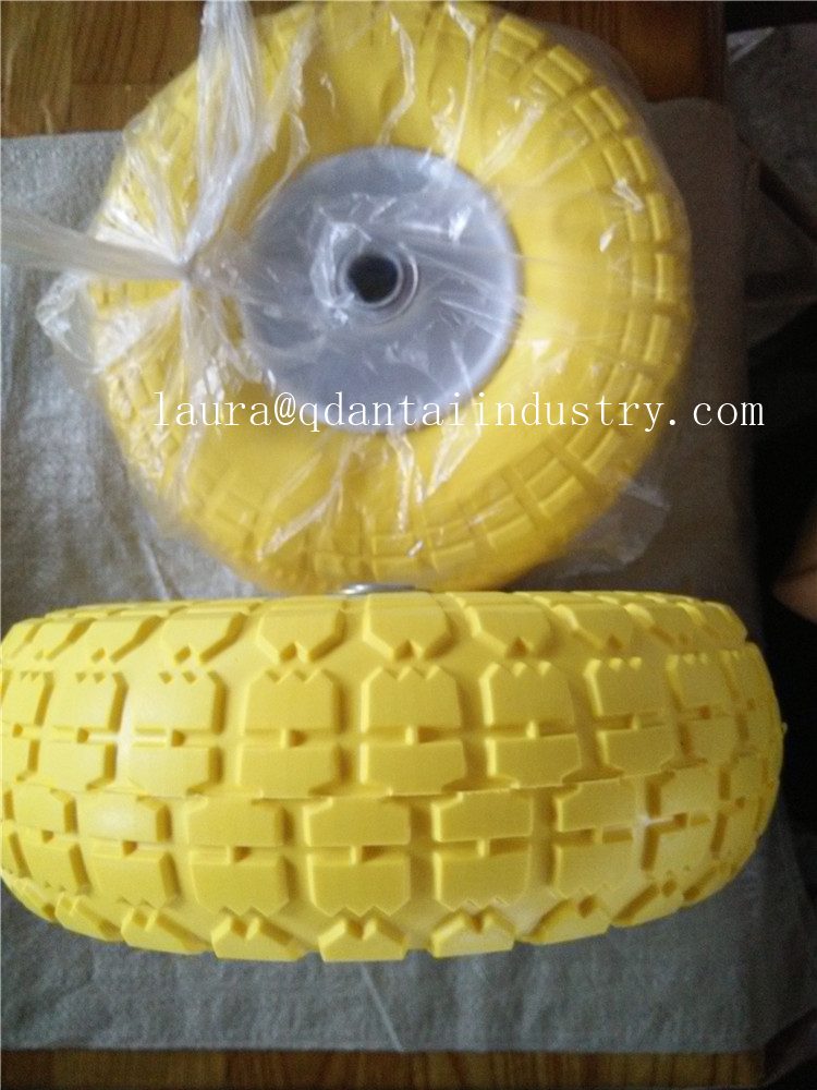 Factory directly Solid rubber wheel tire 4.10/3.50-4 polyurethane foam filled tyre 3.50-4 pu foam wheel