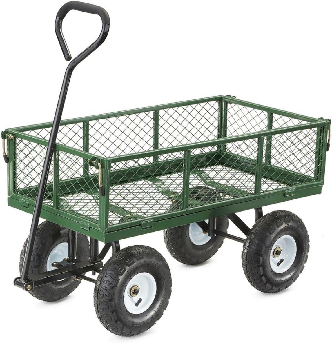 Factory Price Heavy Duty Steel Tool Cart Used for Garden with Four 10*3.50-4 Pneumatic Wheels Tc1840