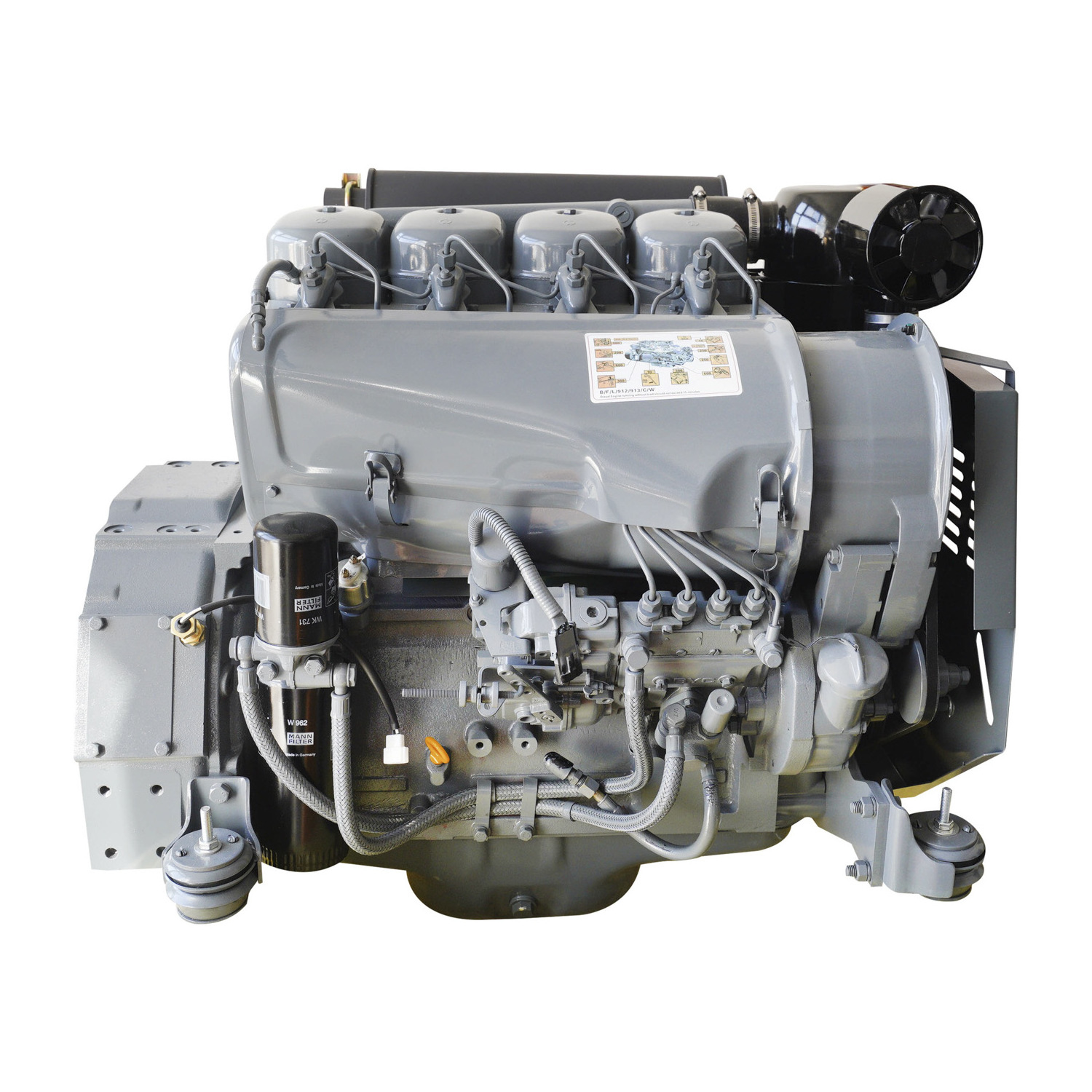 37-52kw Air Cooled 4 Cylinder Diesel Engine  F4L912T For Deutz