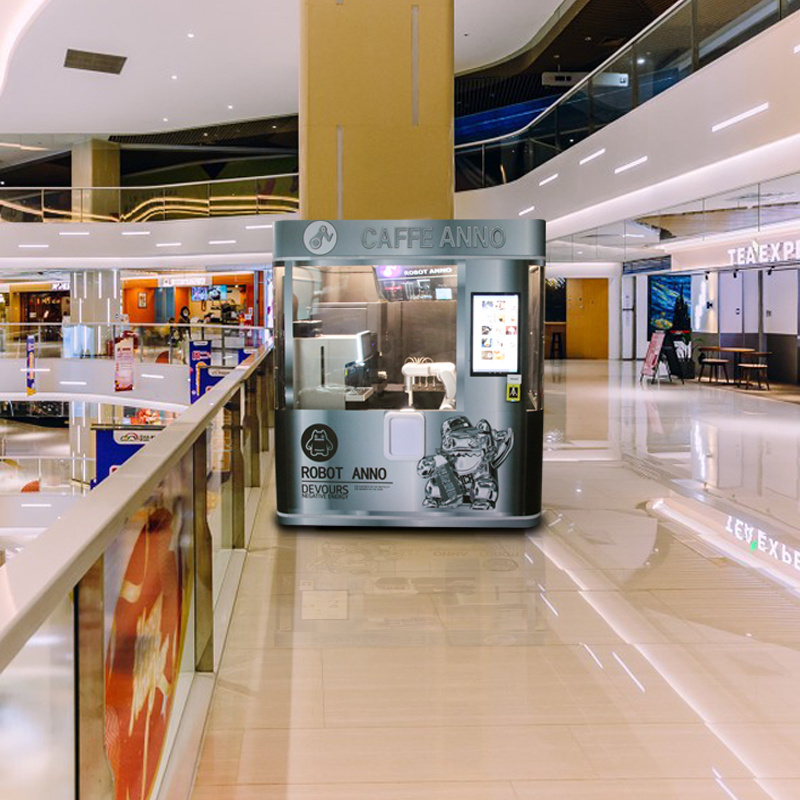 Coffee Vending Machine With 6 Dof Robot Arm For Business Placed in Restaurant