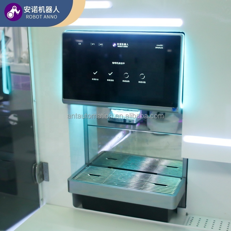 Commercial Robot Barista Self Service Touch Screen Ordering Hot And Cold Coffee Vending Machine