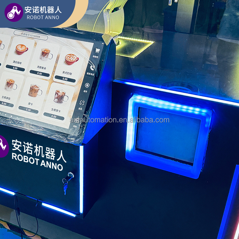 RobotAnno Commercial Robot Coffee Machine Self Service Coffee Vending Machine For Business