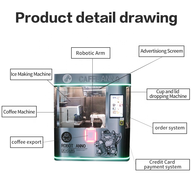 Hot Sale Unmanned Self-service Coffee Vending Machine With Card Payment