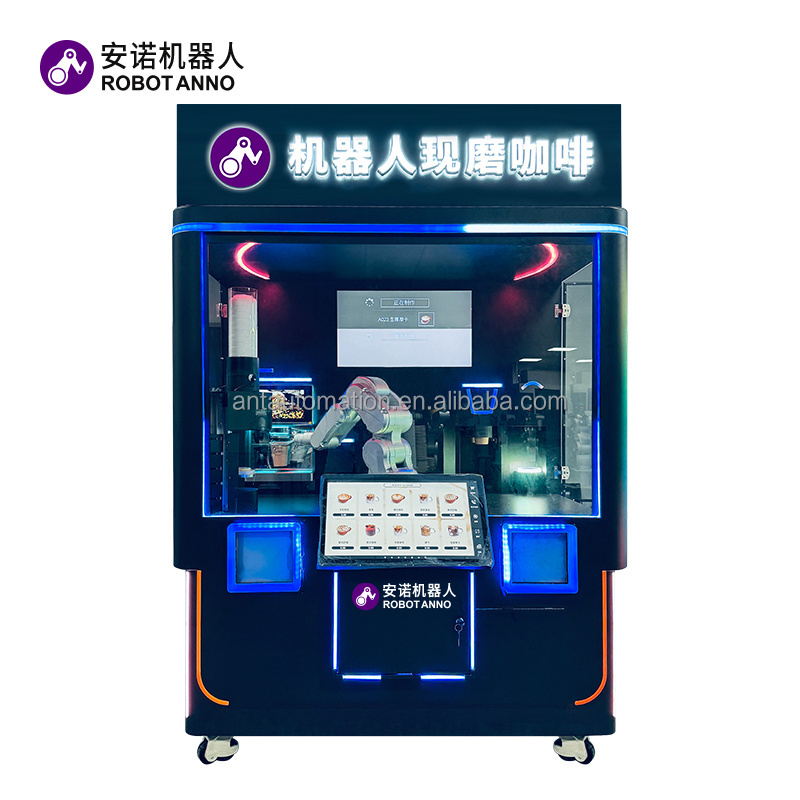 RobotAnno Commercial Robot Coffee Machine Self Service Coffee Vending Machine For Business