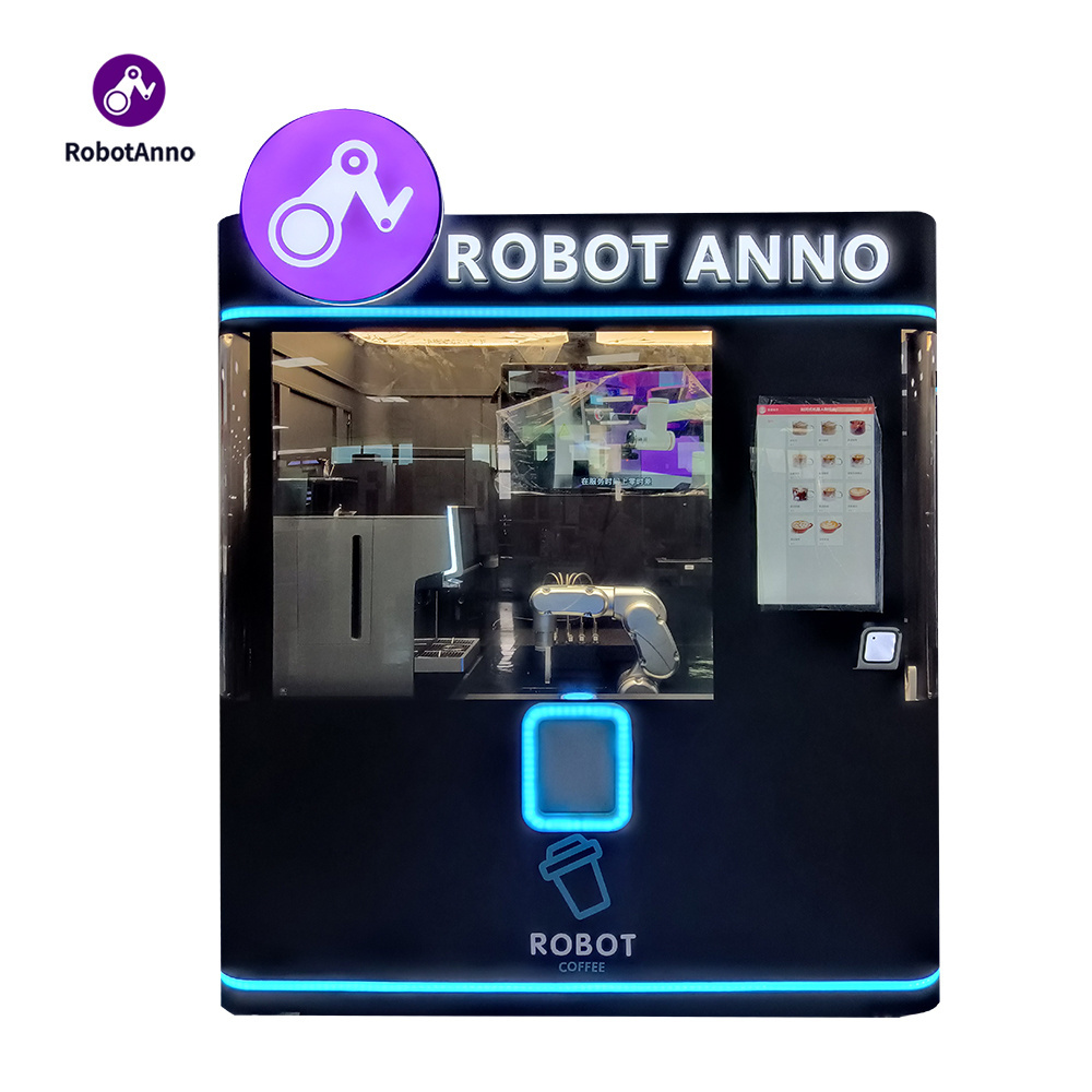 Coffee Vending Machine With 6 Dof Robot Arm For Business Placed in Restaurant