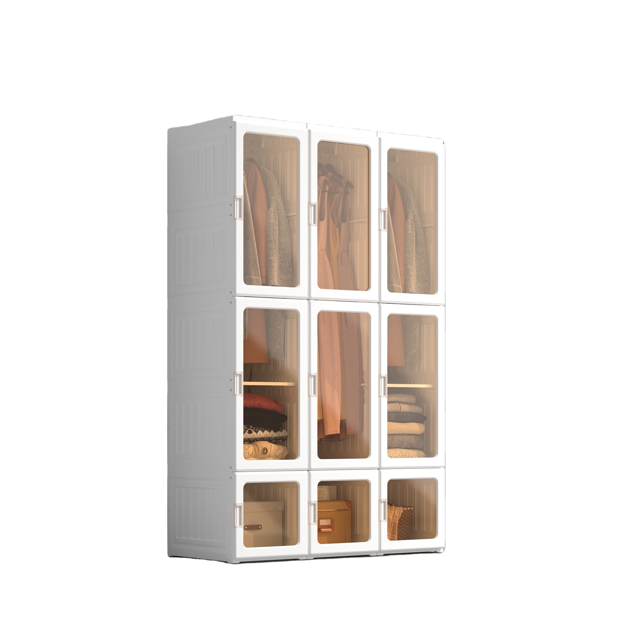 Bedroom Foldable Cabinets white Colour Cube Wardrobe Kids Wardrobe Bedroom storage holders