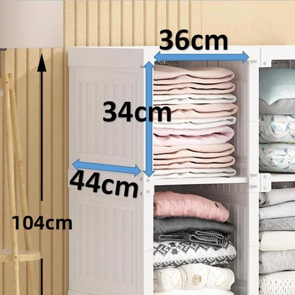 Bedroom Foldable Cabinets white Colour Cube Wardrobe Kids Wardrobe Bedroom storage holders