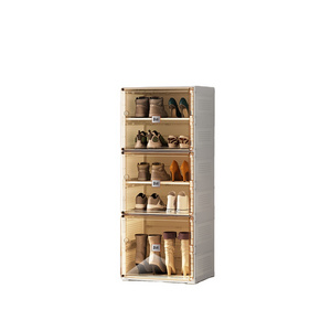 2022 ANTBOX Durable goods giant high heels shoe storage boxes plastic foldable storage box can be use as shoe rack