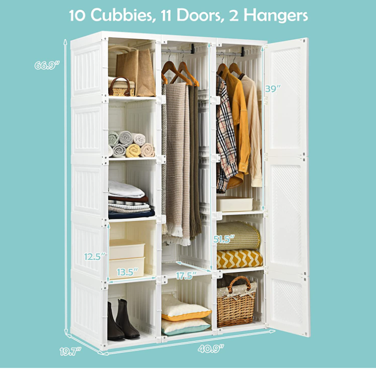 Buy small folding wardrobe with drawers