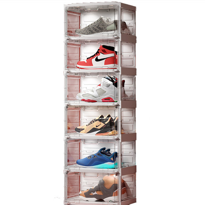 shoe rack organizer with clear door behind the doork ANT BOX MAYI BOX