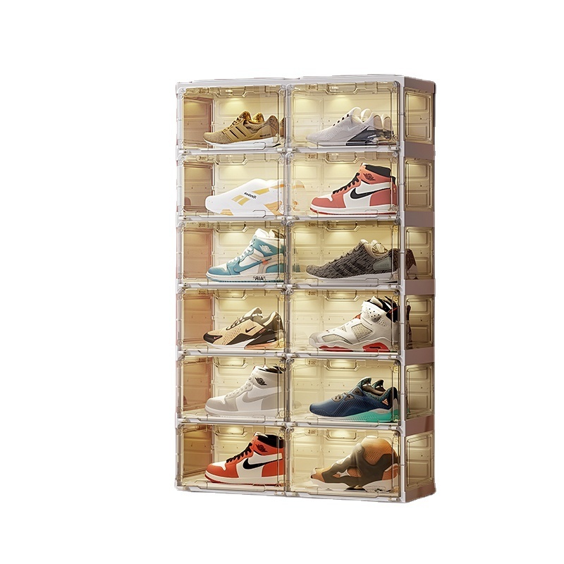 Wholesale shoes box plastic storage transparent shoe box storage acrylic for home use  free shipping