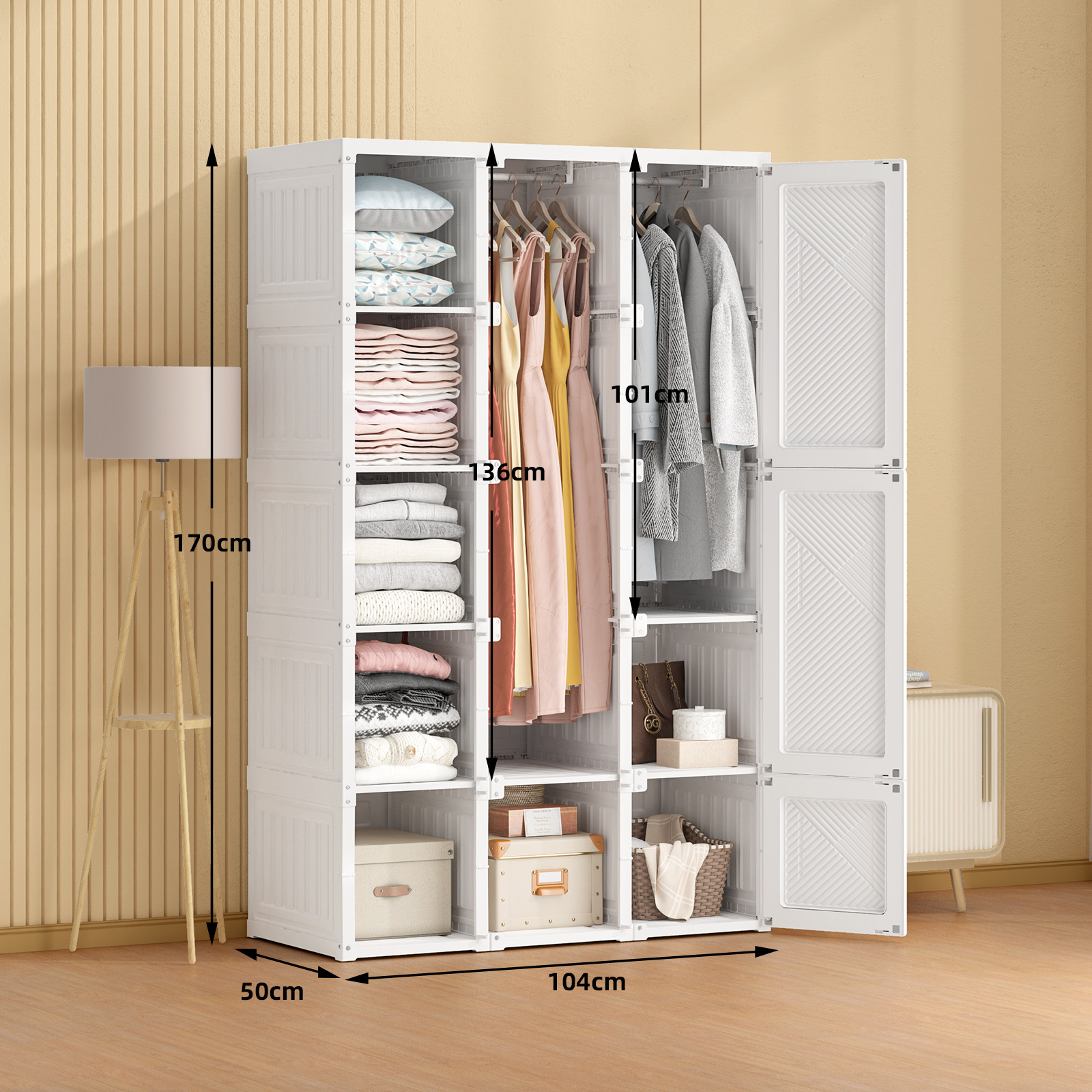 2021 sell now plastic  Multifunctional storage cabinet  closet wardrobes for bedroom cabinet