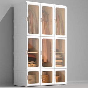 Modern minimalist white Armoire with drawers for bedroom 2021 minimalist wardrobe Simple wardrobe