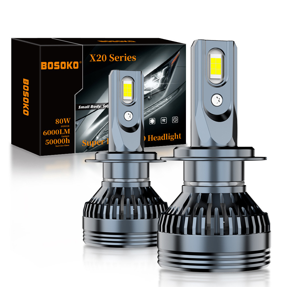 X20 Series Bulk H4 H7 LED Head Lights Bulbs for Cars