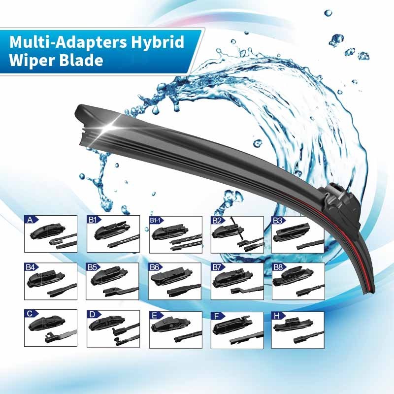 22 Years Factory Wholesale High Quality Front Wiper Blade Multi Adapters Refill Car Windshield Frameless Wiper Blades Universal