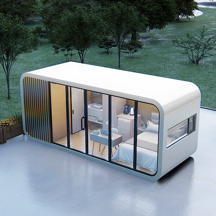 20Ft 40Ft Modular Prefab Tiny Homes Container Office Portable Apple Home Pod Movable Apple Container Cabin