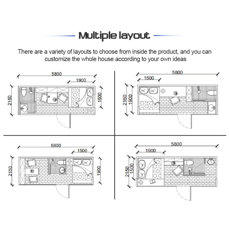 Movable Integrated Office Prefabricated House Apple Cabin Container House Famous Prepaid Container House