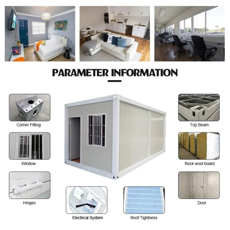 Customized Flat Pack Single Foldable Container Houses Prefabricated Folding Fold Houses Container Home