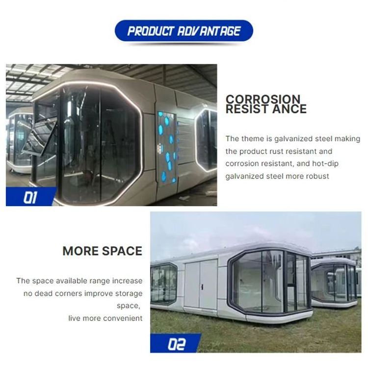 Insulated Waterproof Space Capsule House Camping Pod Prefabricated Cabin Hotel Villa Space Capsule With Bathroom