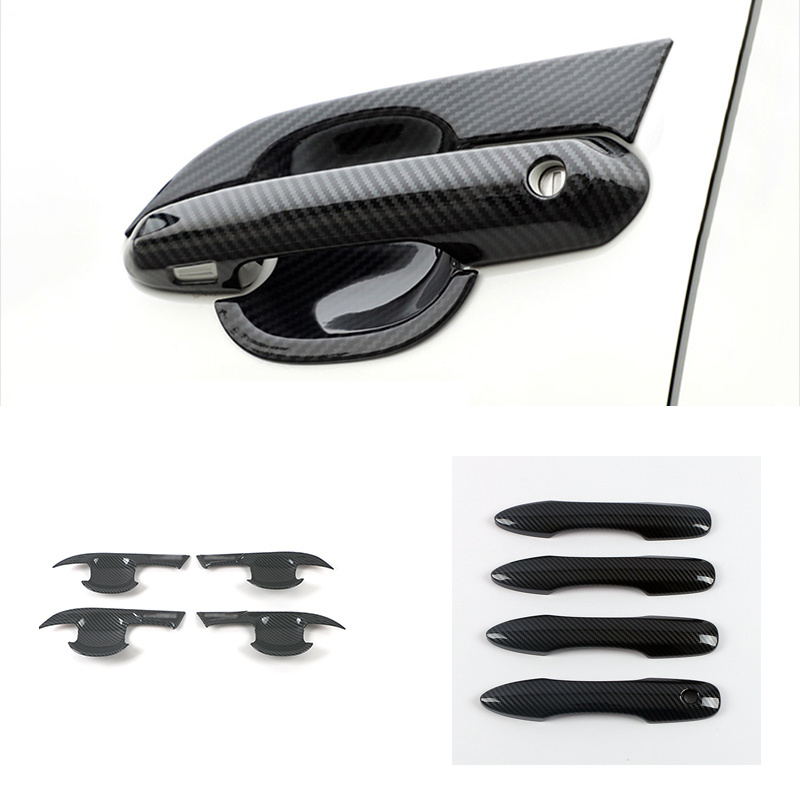 Car door handle ABS accessories for Toyota 2022 Corolla carbon fiber handlebar cover