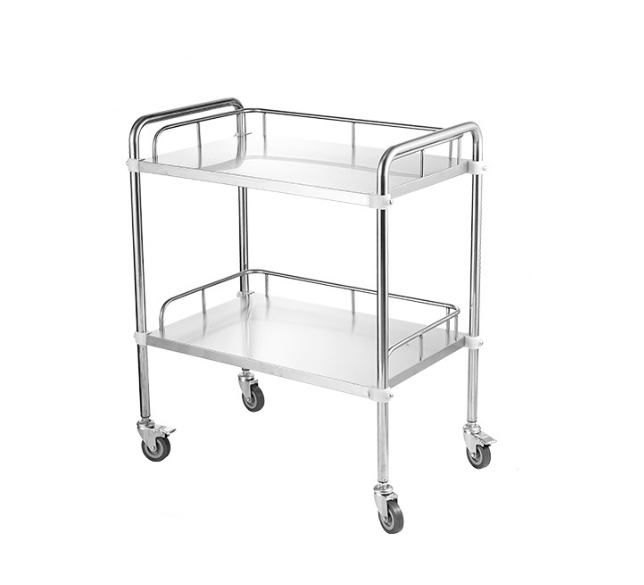 Stainless steel medical trolley with drawers assemble treatment cart customized size medicine nurse emergency hospital trolley