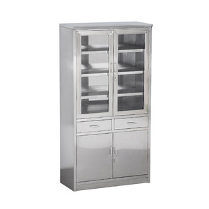 Hospital Furniture Outpatient Medicine Cabinet Stainless Steel Disposal Treatment Cabinet