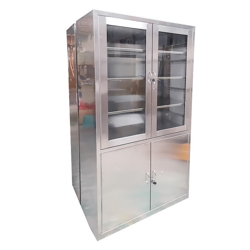 Hospital Furniture Outpatient Medicine Cabinet Stainless Steel Disposal Treatment Cabinet