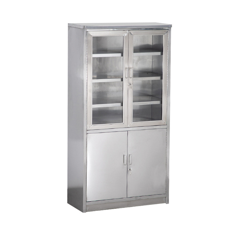 Hospital Furniture Outpatient Medicine Cabinet Stainless Steel Disposal Treatment Cabinet