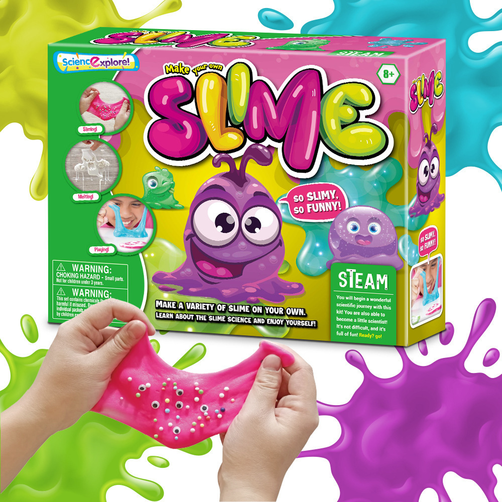 Children's DIY Playdough Slime Science Experiment Toy Set Crystal Mud Foaming Glue slime DIY Handmade For Kids