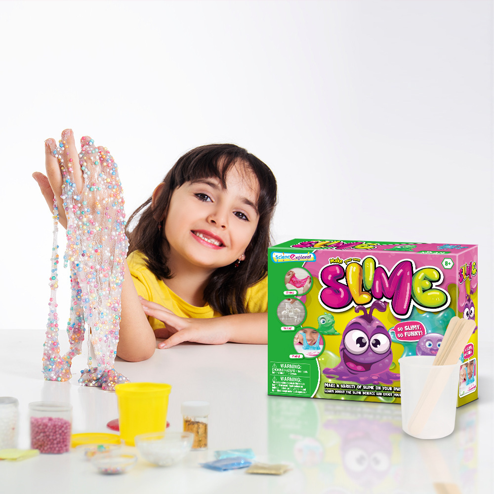 Children's DIY Playdough Slime Science Experiment Toy Set Crystal Mud Foaming Glue slime DIY Handmade For Kids