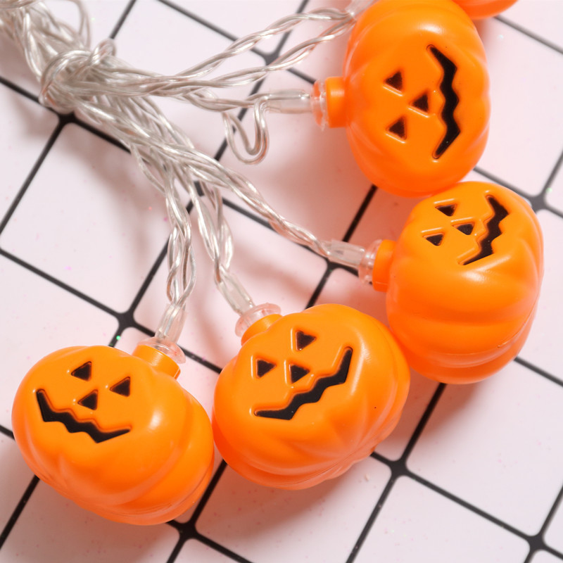 Halloween Hot Sale LED Pumpkin Blow Plastic Jack-o '-Lantern String Halloween Decorate Haunted House Decorative Lights For Party