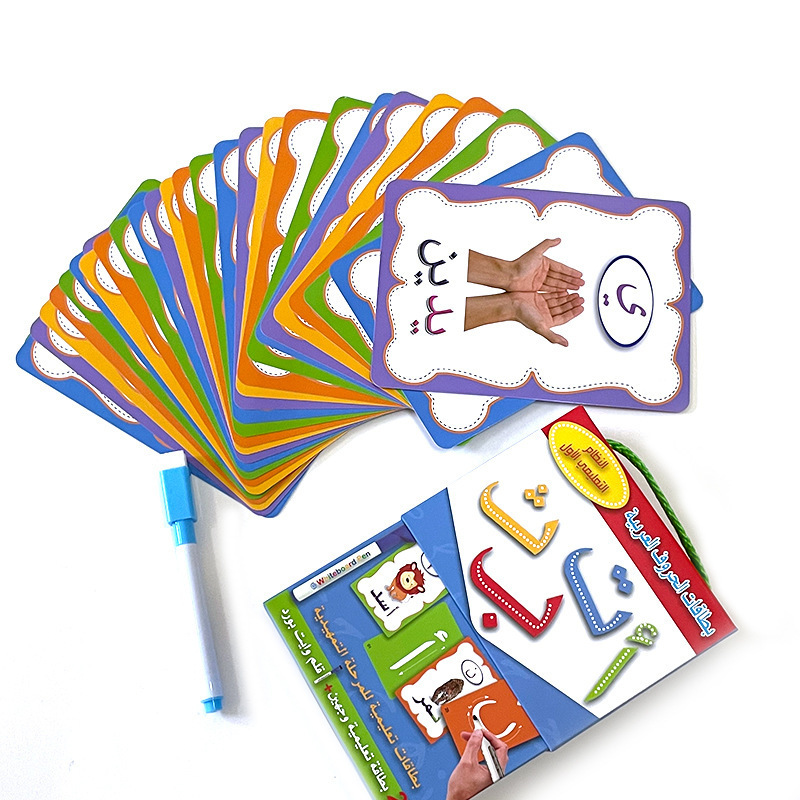 Children's English Alphabet Congnitive Learning Card Erasable Educational Toys For Kids