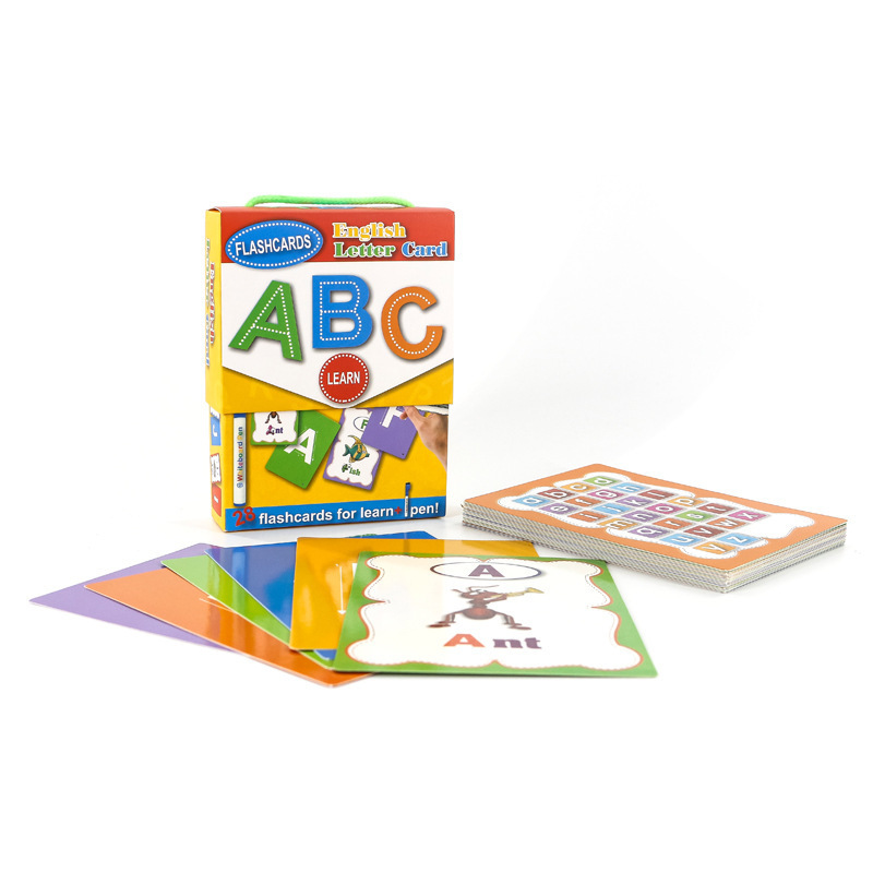 Children's English Alphabet Congnitive Learning Card Erasable Educational Toys For Kids