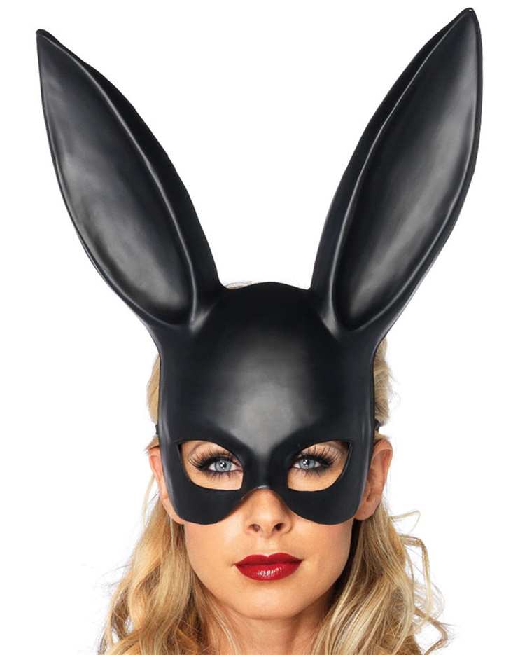 Masquerade Mask Easter PVC Rabbit Mask Sexy Party Rabbit Costume Funny Halloween Rabbit Ears Decoration Plastic Half Bunny Mask