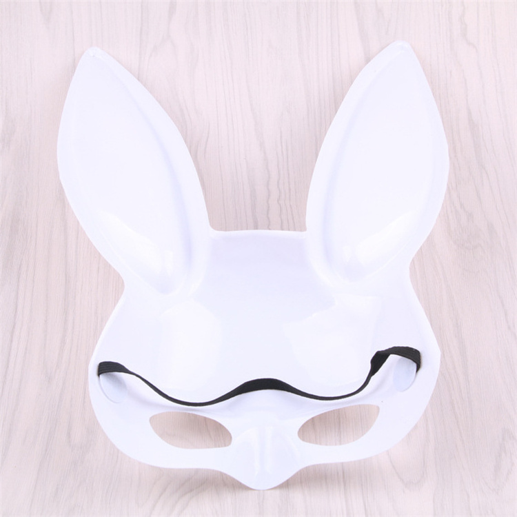 Masquerade Mask Easter PVC Rabbit Mask Sexy Party Rabbit Costume Funny Halloween Rabbit Ears Decoration Plastic Half Bunny Mask