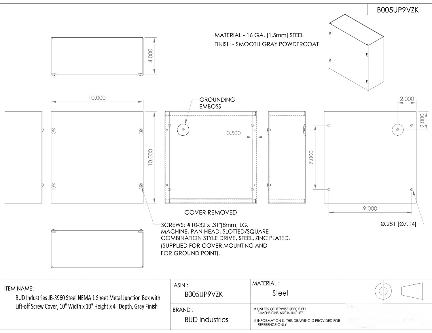 Custom Electrical Iron Stainless Steel Aluminum Sheet Metal Box And Enclosure With Powdered Coating