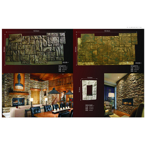 Wholesale Cheap Artificial Stone Veneer Wall Covering Faux Cultured Panel Board stone panel for House wall