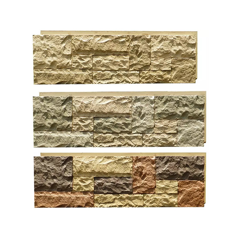 Wholesale Cheap Artificial Stone Veneer Wall Covering Faux Cultured Panel Board stone panel for House wall