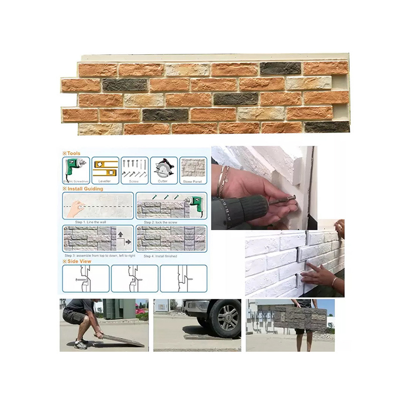 Wholesale Cheap Artificial Stone Veneer Wall Covering Faux Cultured Panel Board stone panel for House wall